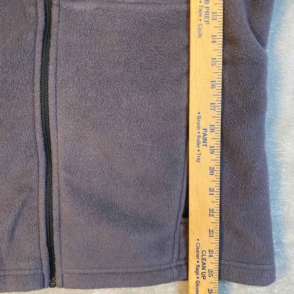 Eddie Bauer Fleece Vest Mens L Full Zip Gray Sleeveless Jacket EUC